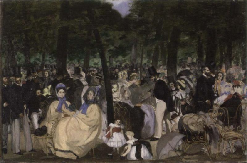 Edouard Manet Music in the Tuileries Gardens oil painting picture